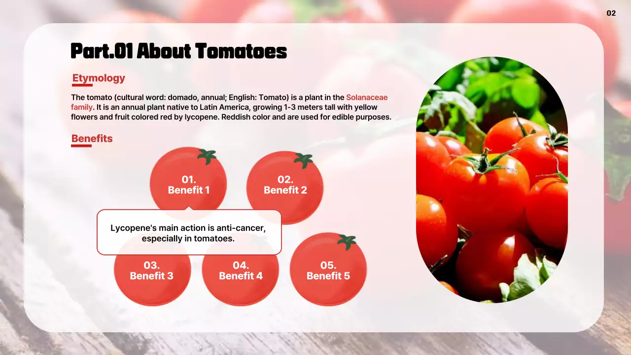 Red Modern Superfoods 프로모션 프리젠테이션