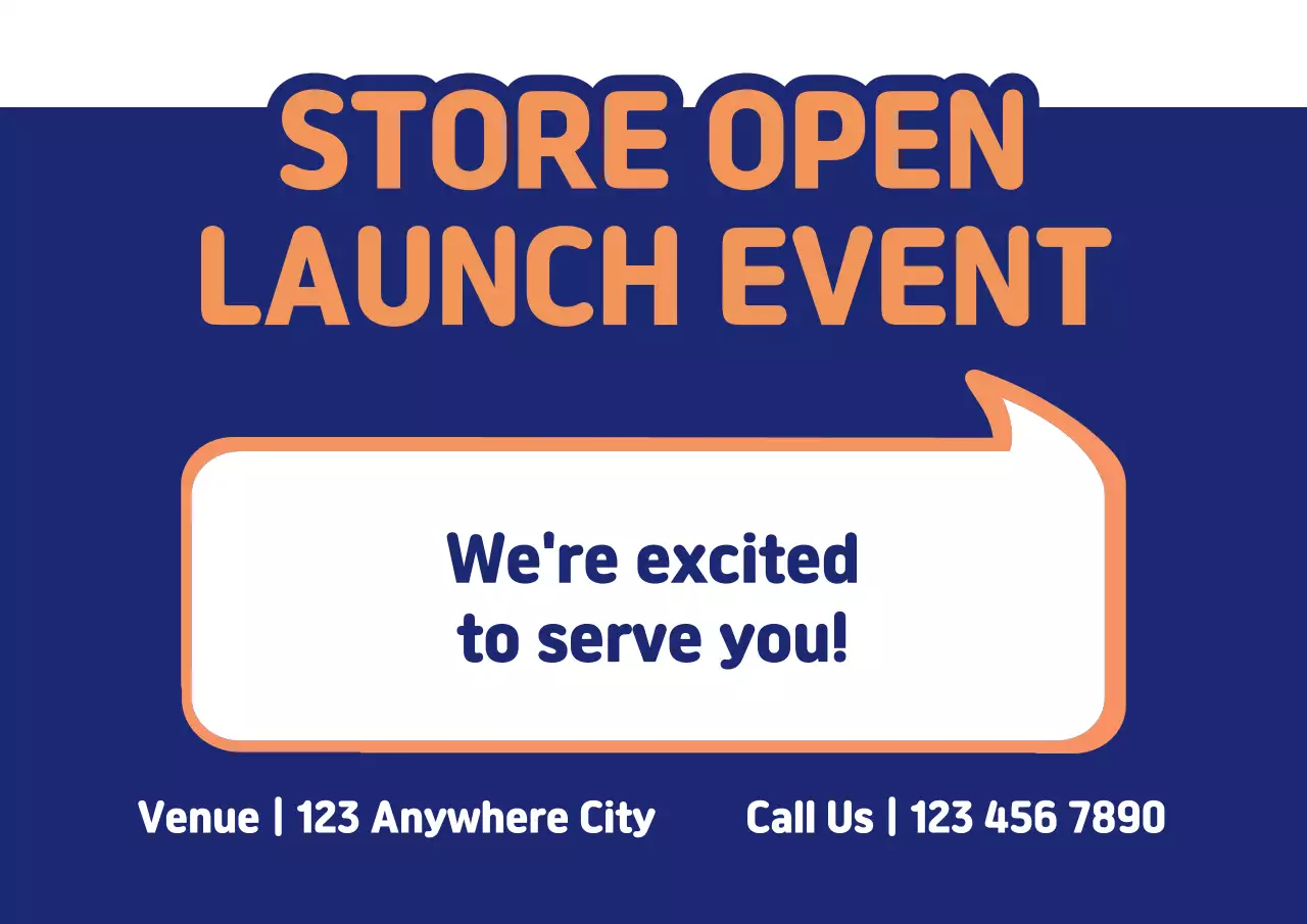 Blue Simple Store Event Promotion Poster