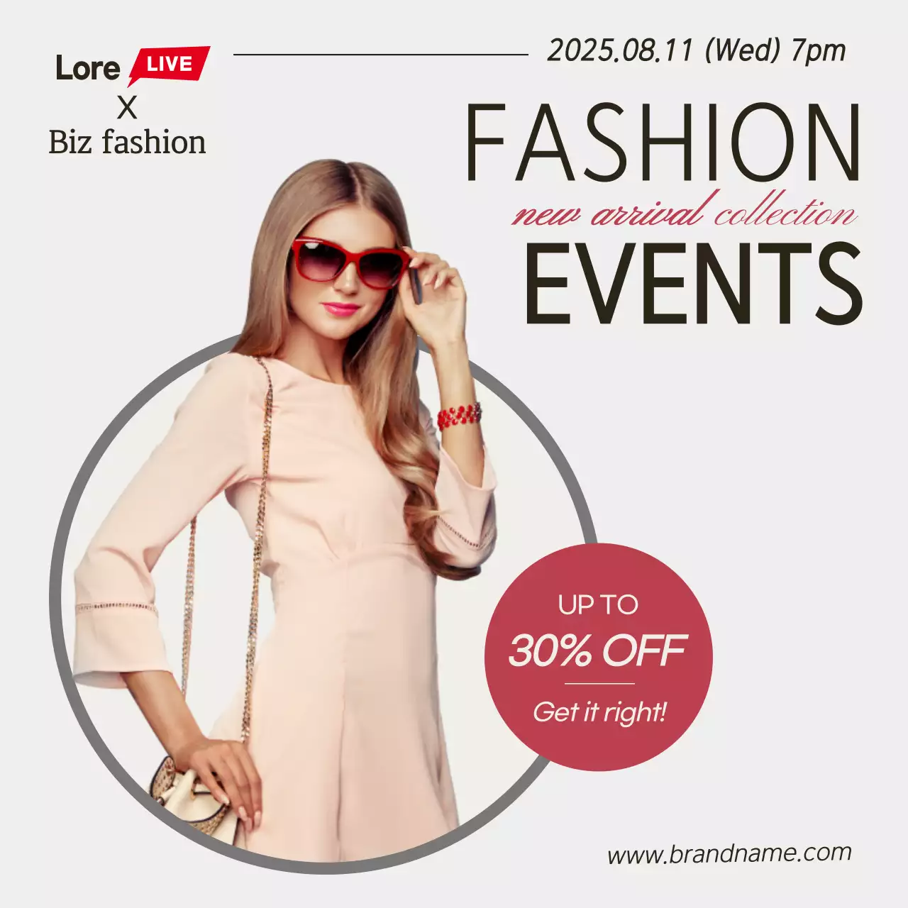 Beige Trendy Fashion Promotion Social Media Post