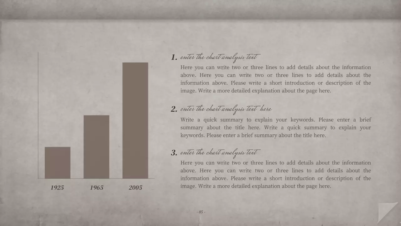 Storybook presentation with a brown, vintage notebook concept