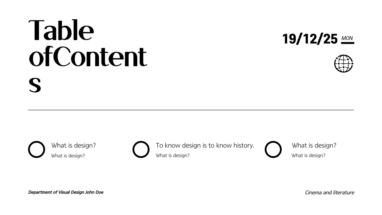 Black Minimalist Design Guide Presentation