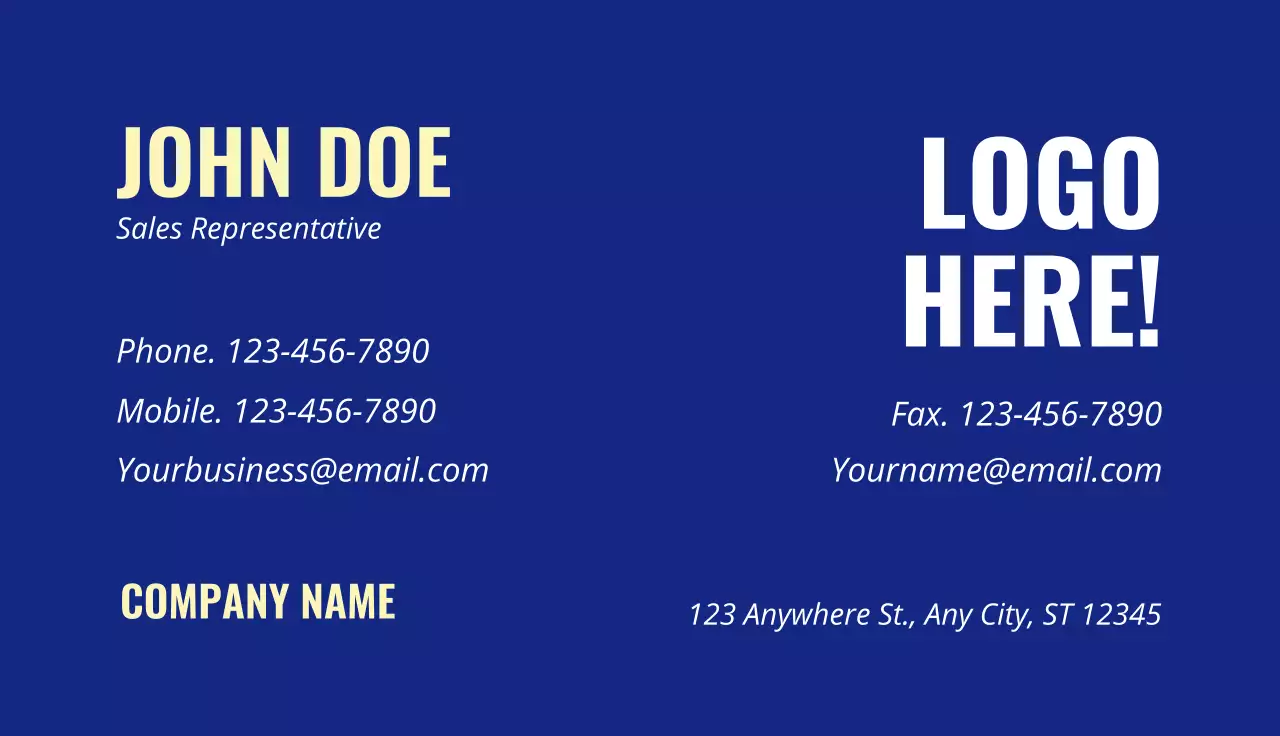 Corporate business cards