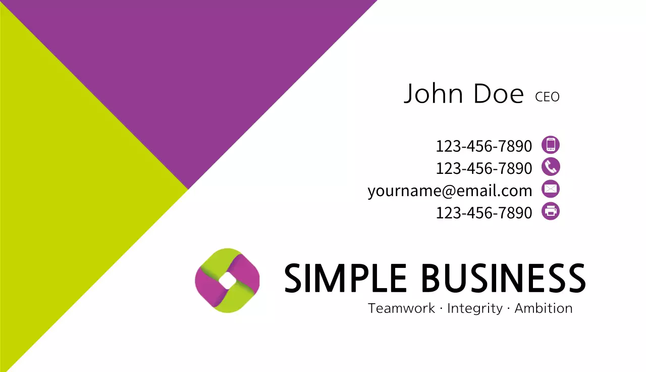 Corporate business cards