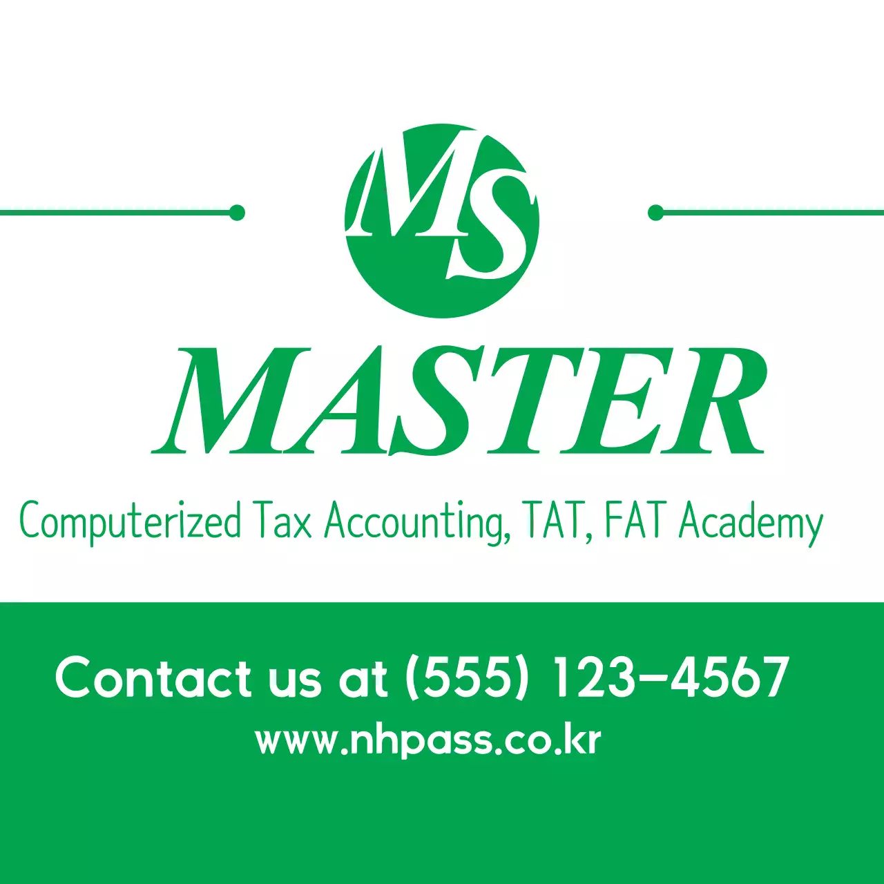 Biểu ngữ quảng cáo kế toán chuyên nghiệp xanh