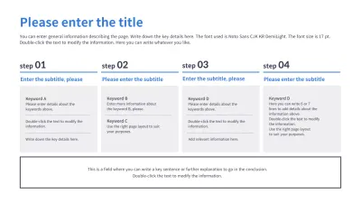 A simple timeline in blue and gray