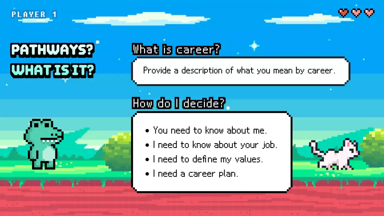 블루 레트로 커리어 가이드 프레젠테이션