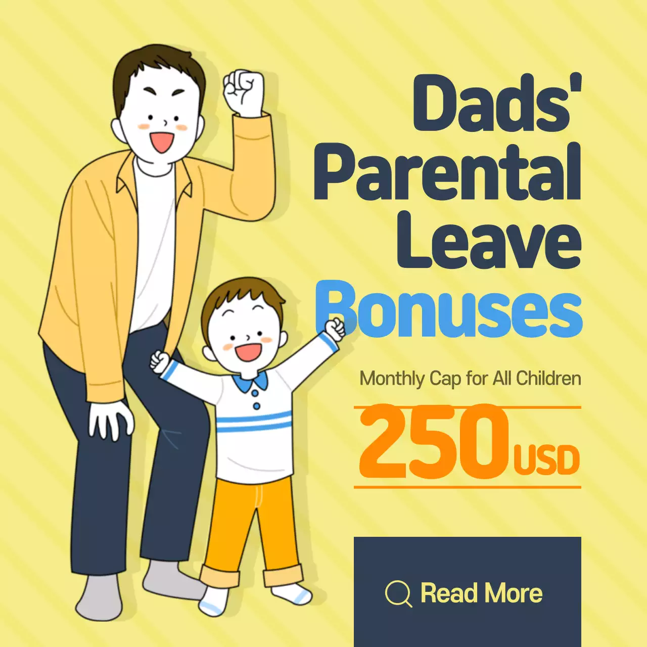 Coral Simple Parental Leave Promotion Instagram Post