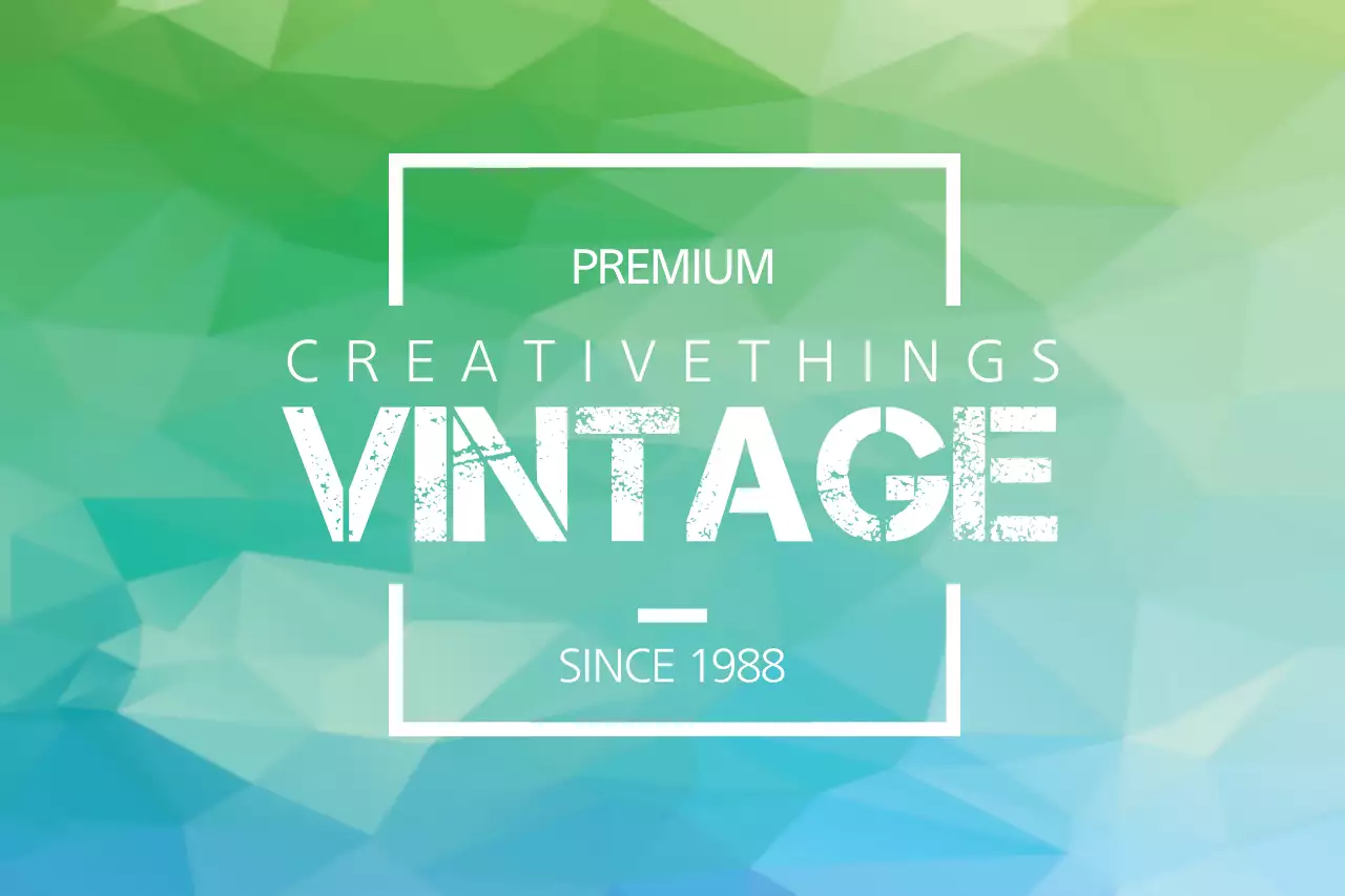 Banner de promoção criativa vintage verde