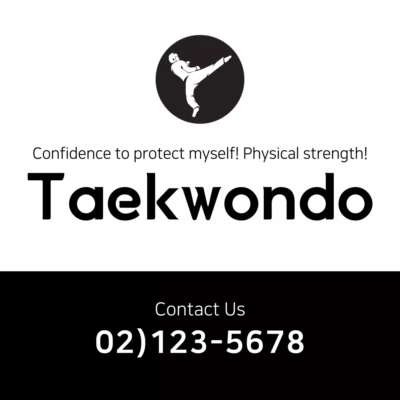 Banner de promoção de artes marciais modernas pretas