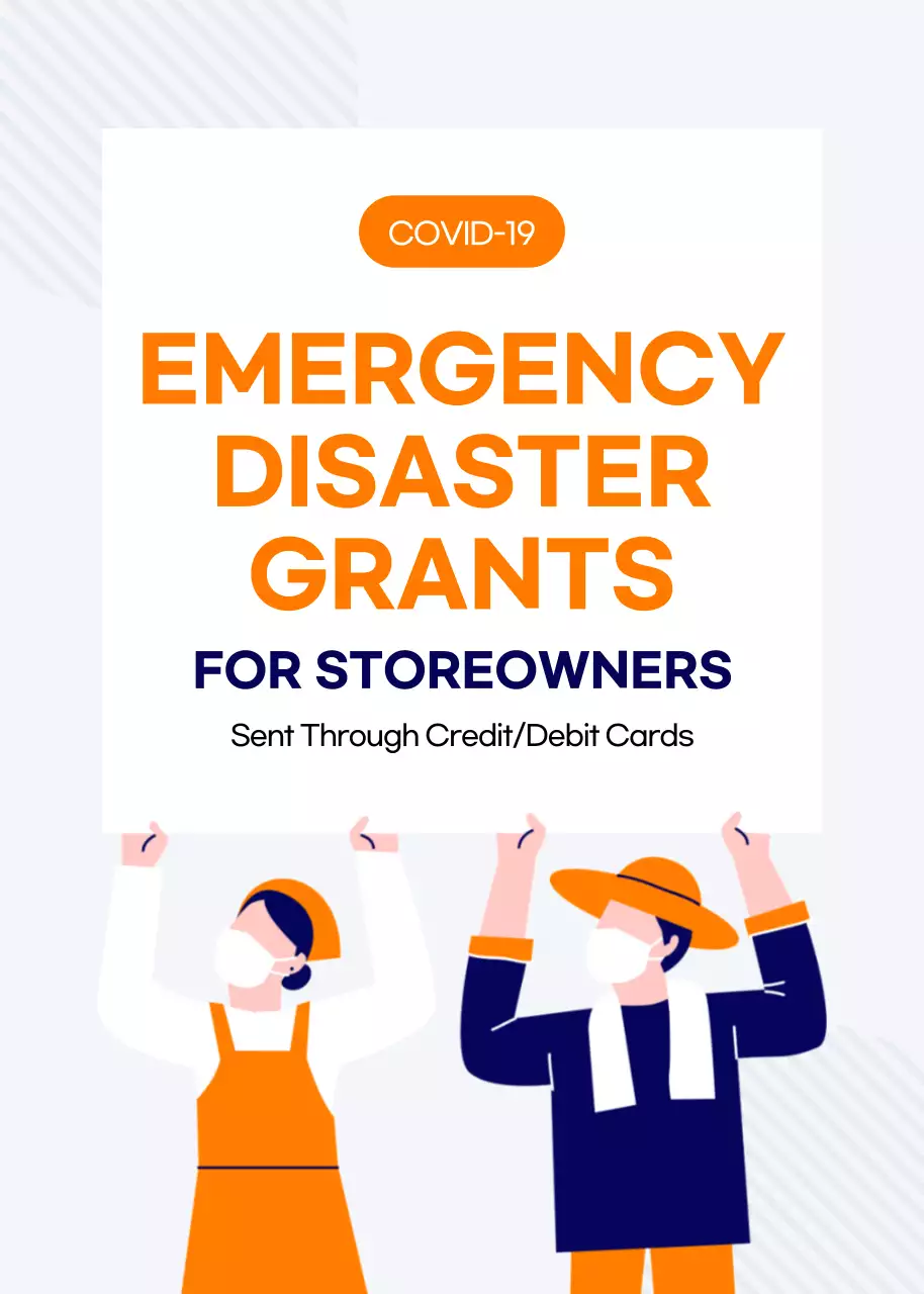 Orange Modern Disaster Announcement Poster