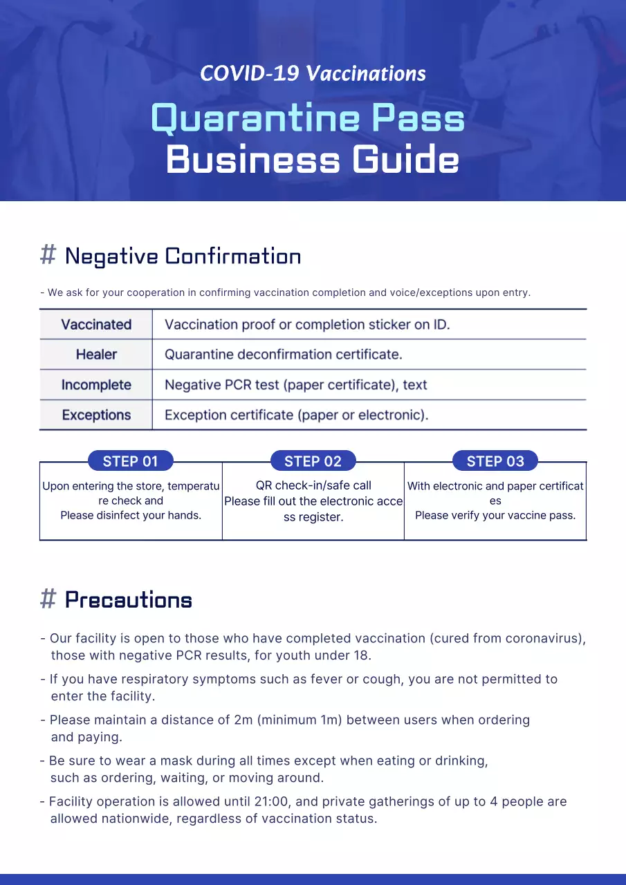 Blue Modern Vaccination Guide Poster
