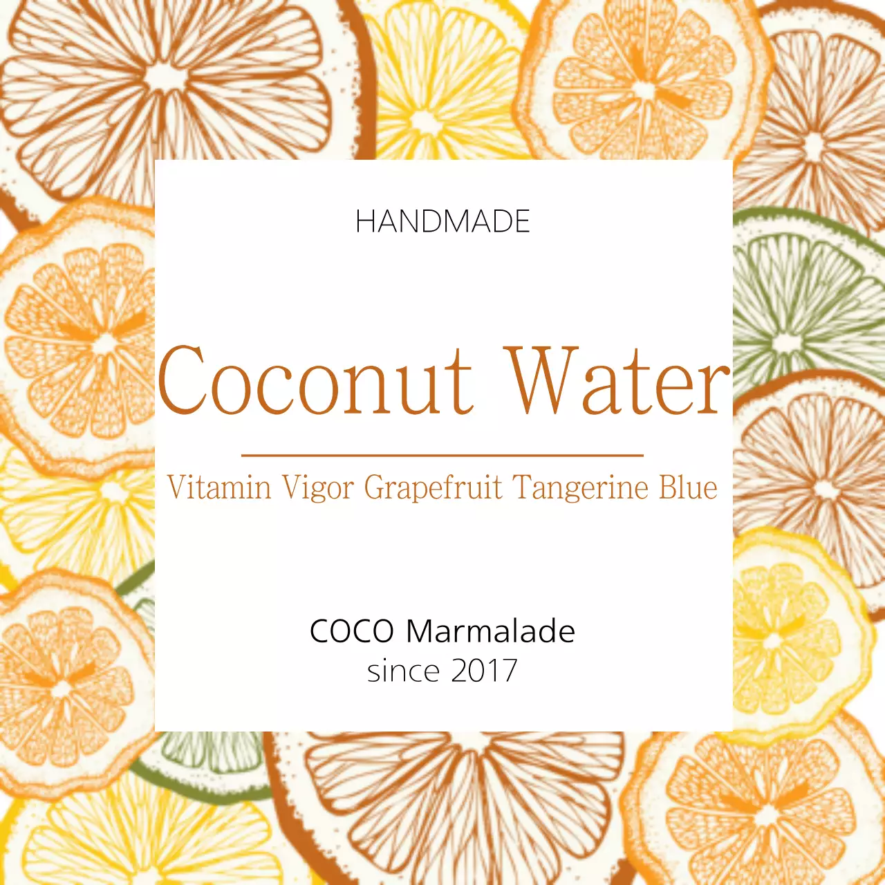 Biểu ngữ quảng cáo dừa hiện đại màu cam