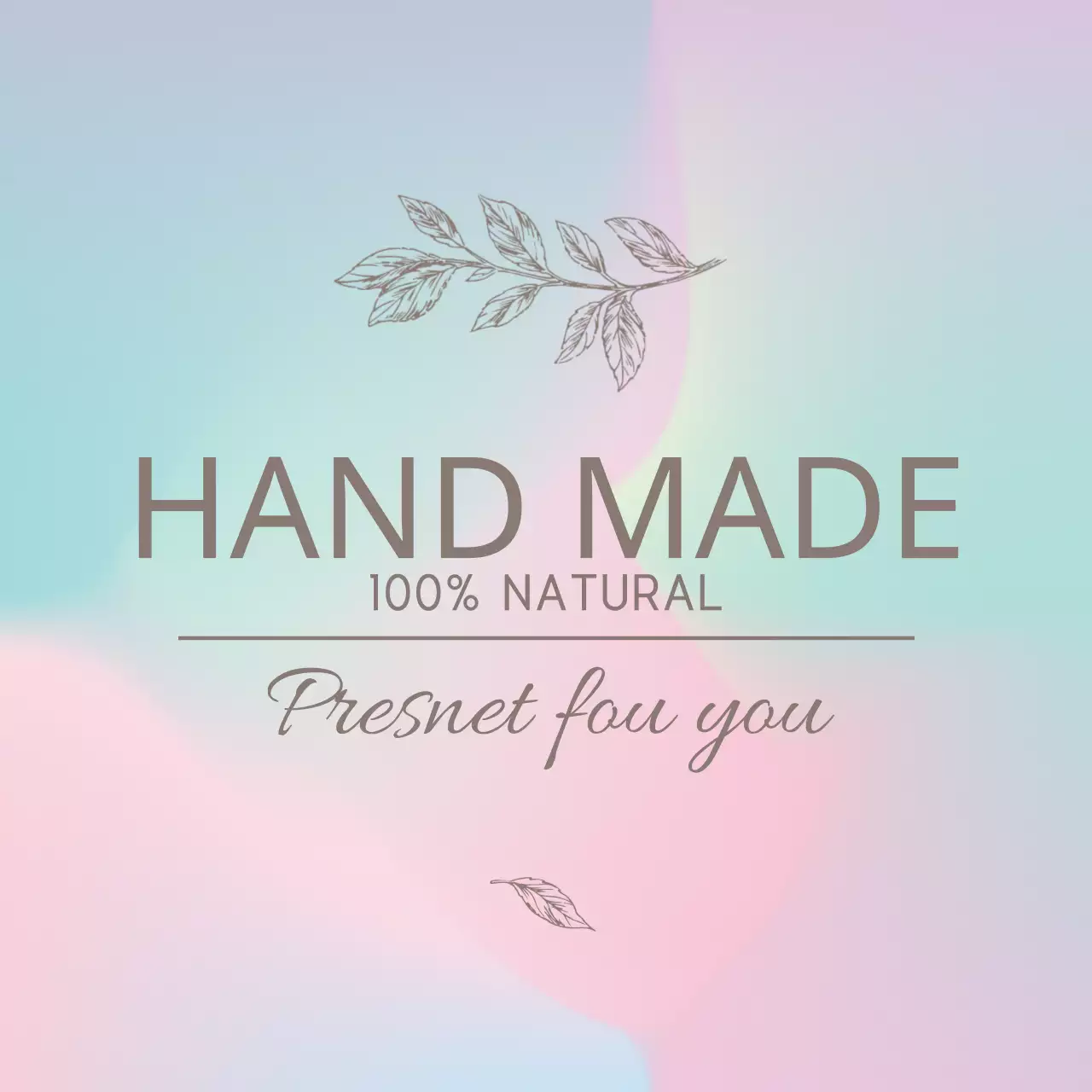 Spanduk Promosi Buatan Tangan Elegan Pastel