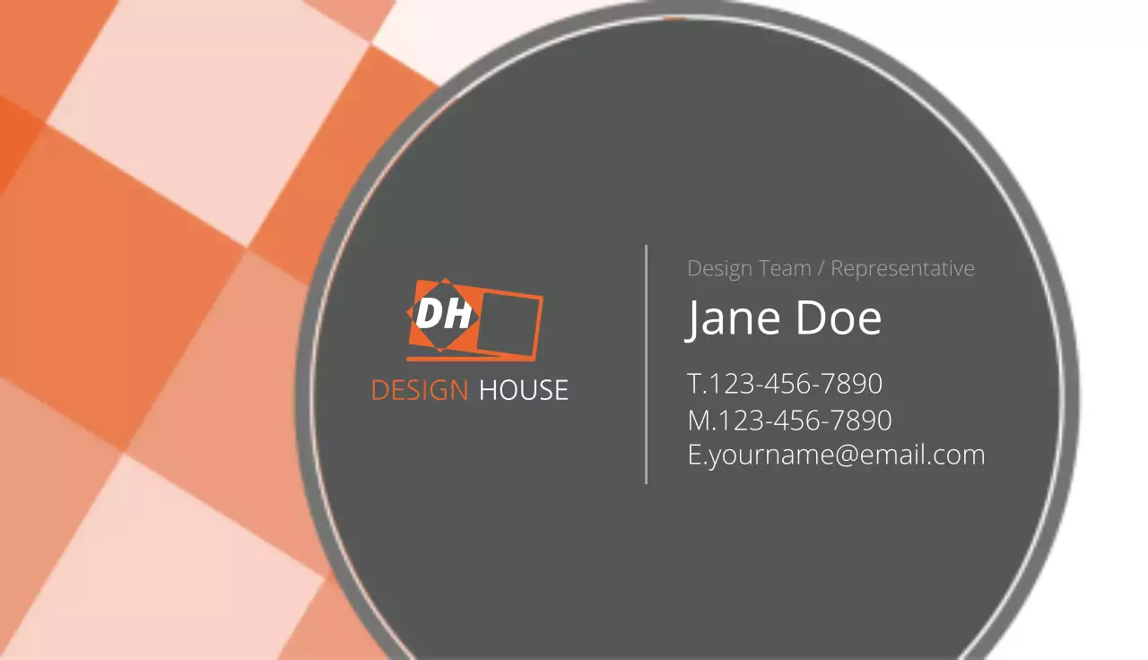 Orange Modern Business Card