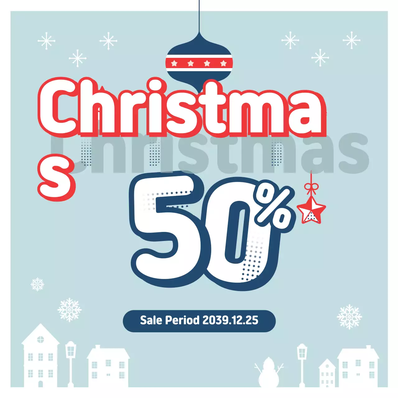 Red Modern Christmas Promotion Instagram Post