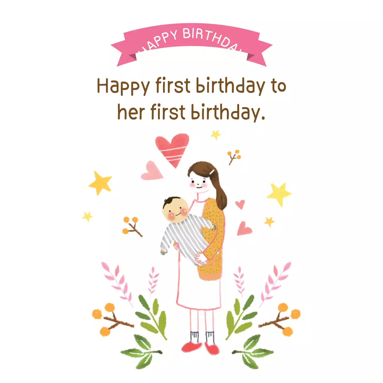 Biểu ngữ mời sinh nhật đơn giản màu hồng