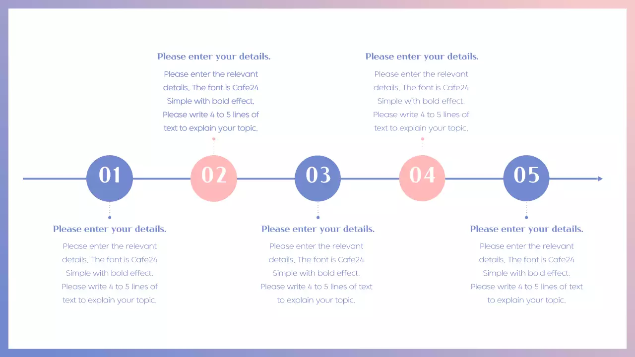 Infografis Panduan Garis Waktu Minimal Pink