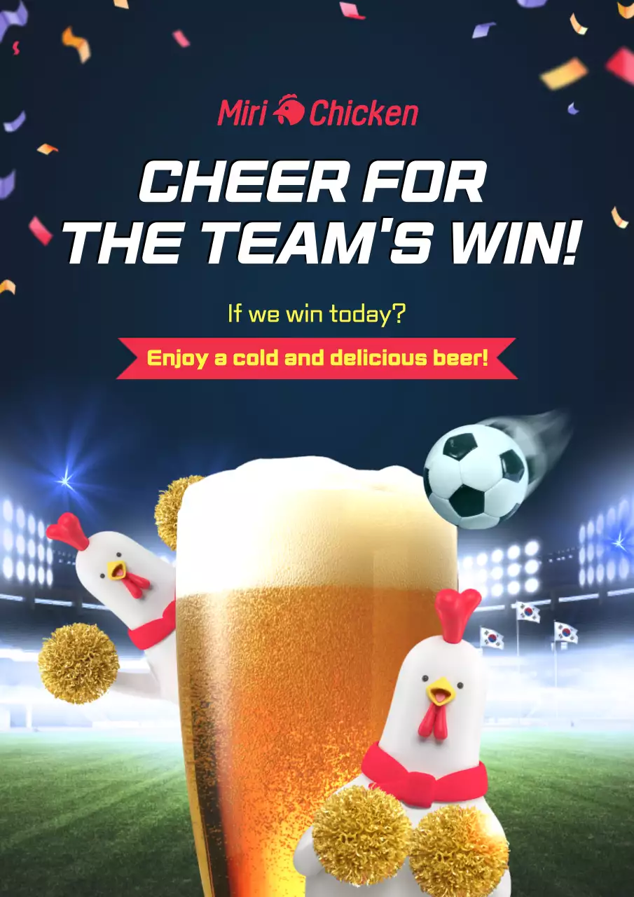 Blue Trendy Sports Promotion Poster