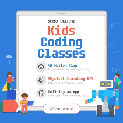 Blue Trendy Coding Promotion Instagram Post