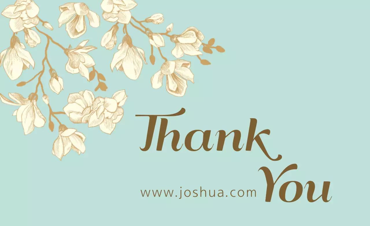 Banner de cartão de agradecimento elegante em menta