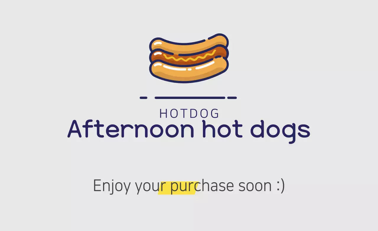 Beige Minimal Hotdogs Promotion Banner