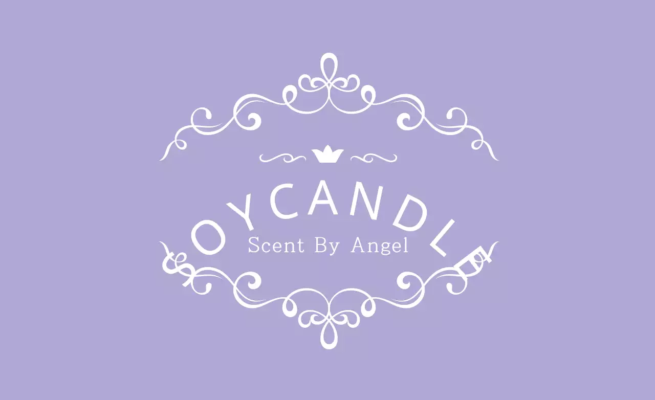 Banner de anúncio de vela elegante roxa