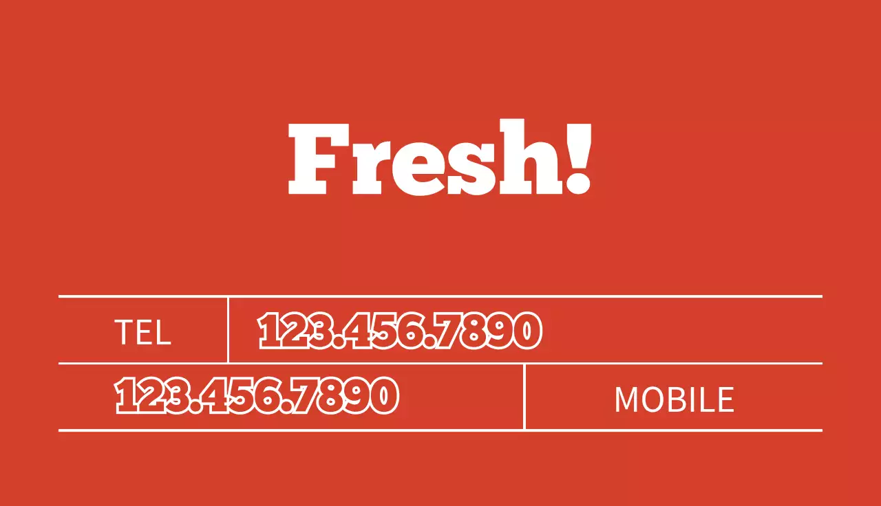 Red Simple Business Card