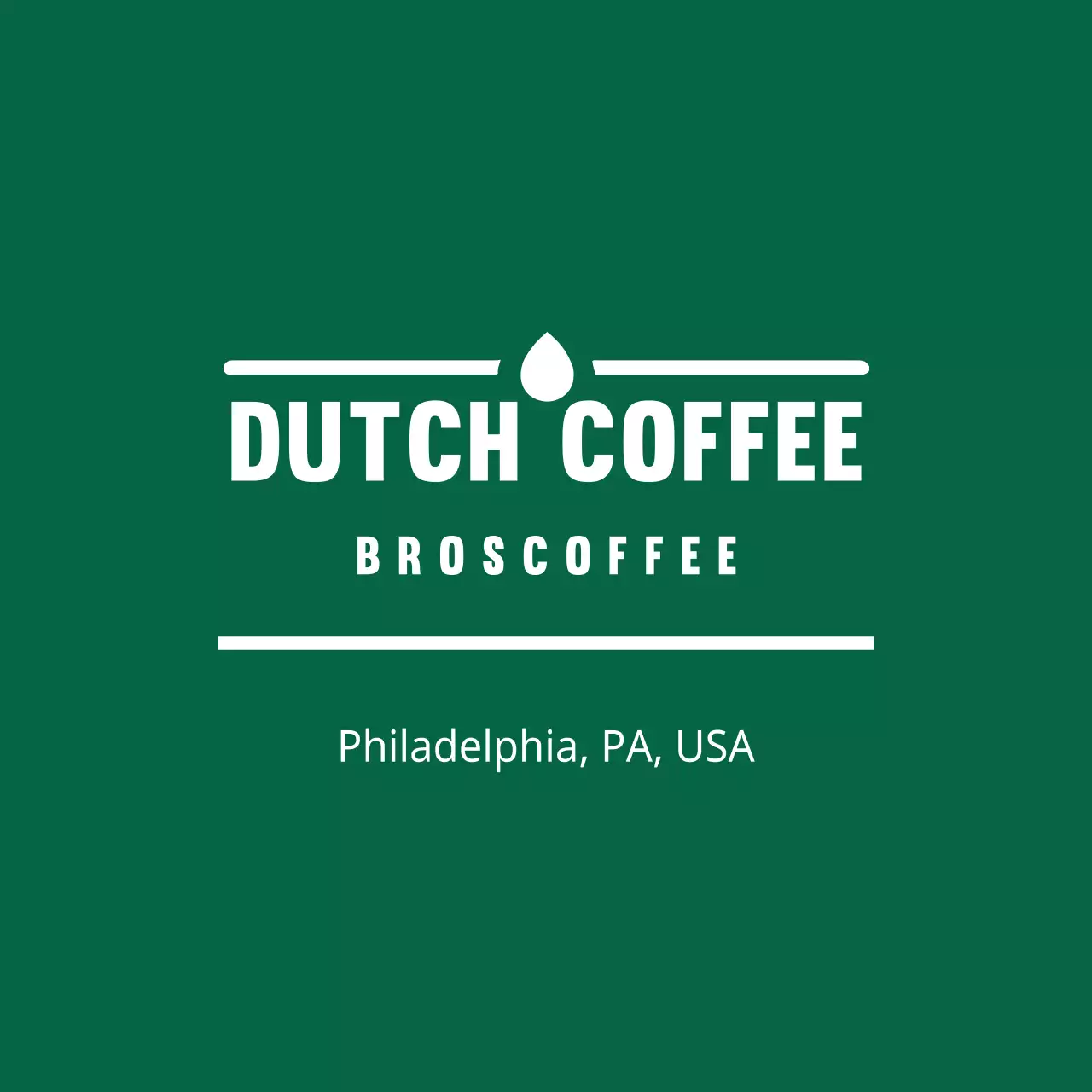 Banner quảng cáo cà phê tối giản xanh