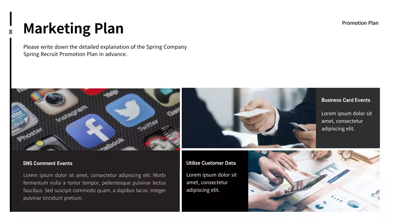 Exhibition booth planning report in black and white