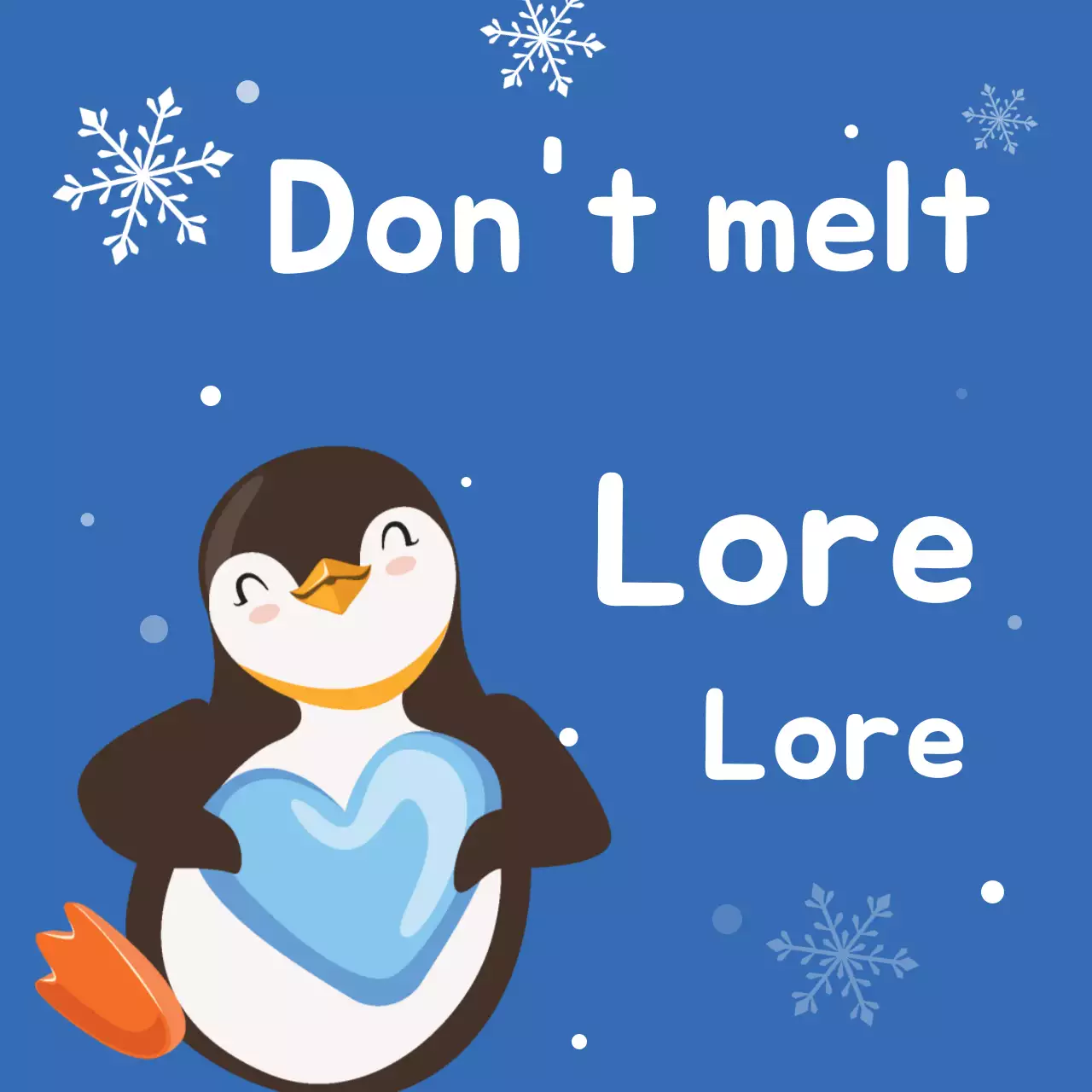 Spanduk Kartu Penguin Animasi Biru