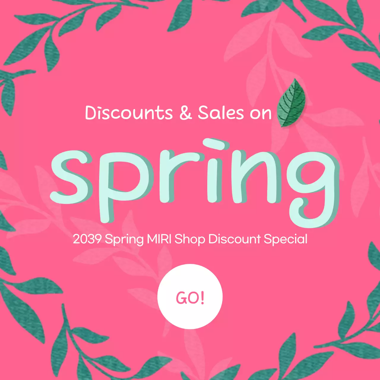 Yellow Trendy Spring Promotion Instagram Post