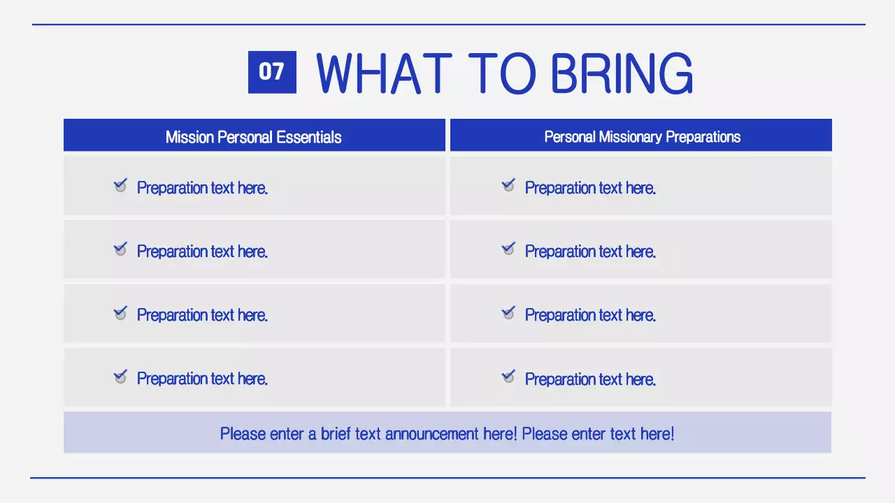 Blue Minimal Mission Announcement Presentation