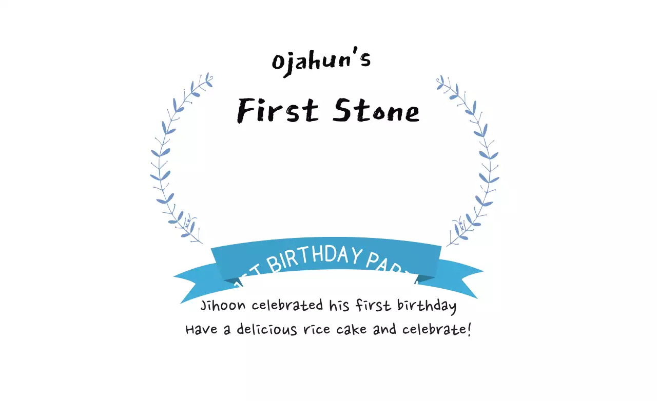 Banner de convite de aniversário simples azul