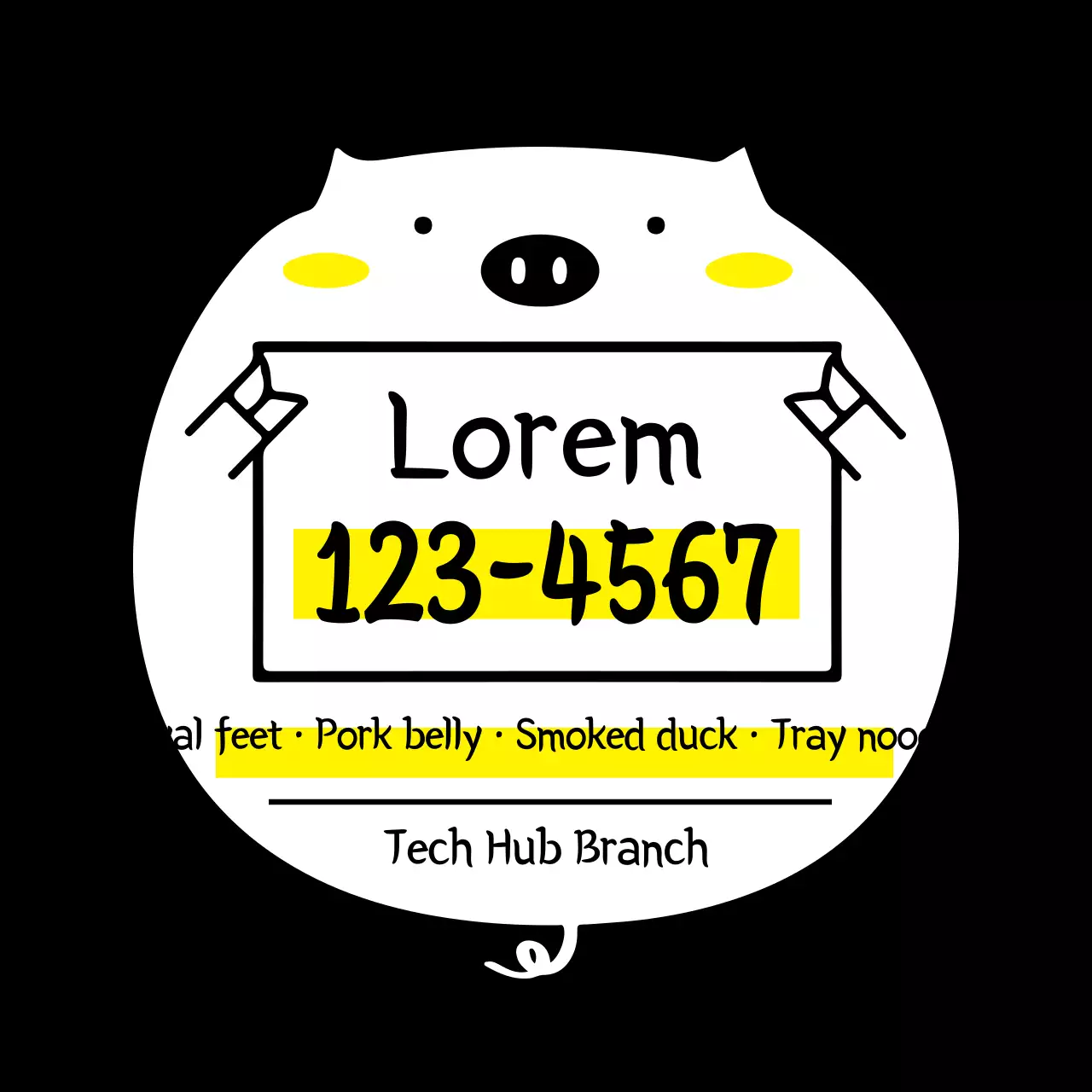 Black Simple Food Advertisement Banner