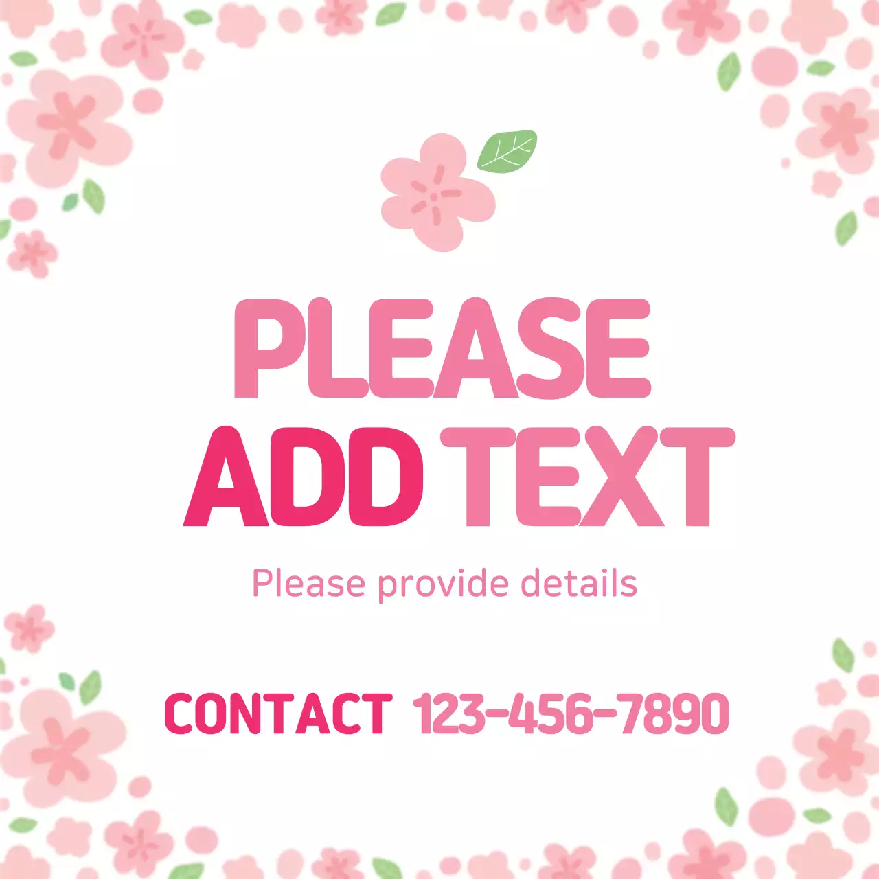 Pink Floral Template Invitation Banner