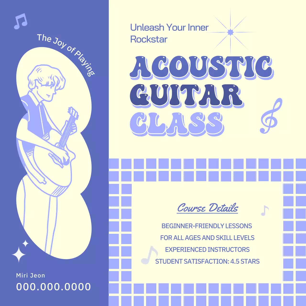 Yellow and Blue Minimalist Doorstep Lesson TogetherGuitar Online Guide