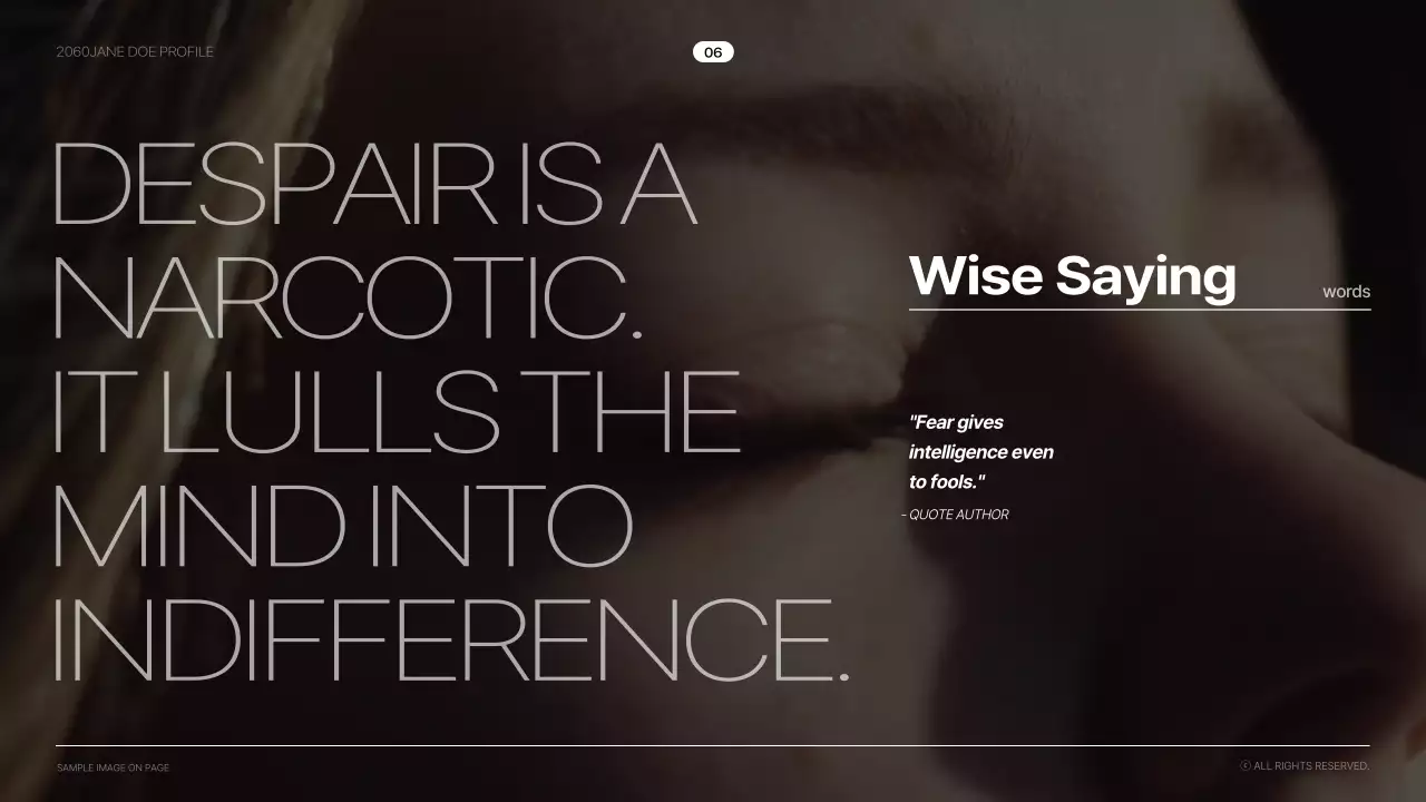 블랙 모던 여배우 포트폴리오 프레젠테이션