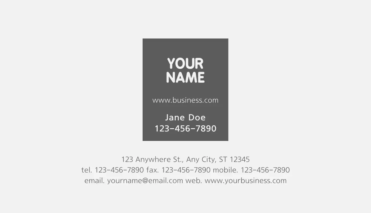 Grey Simple Business Card