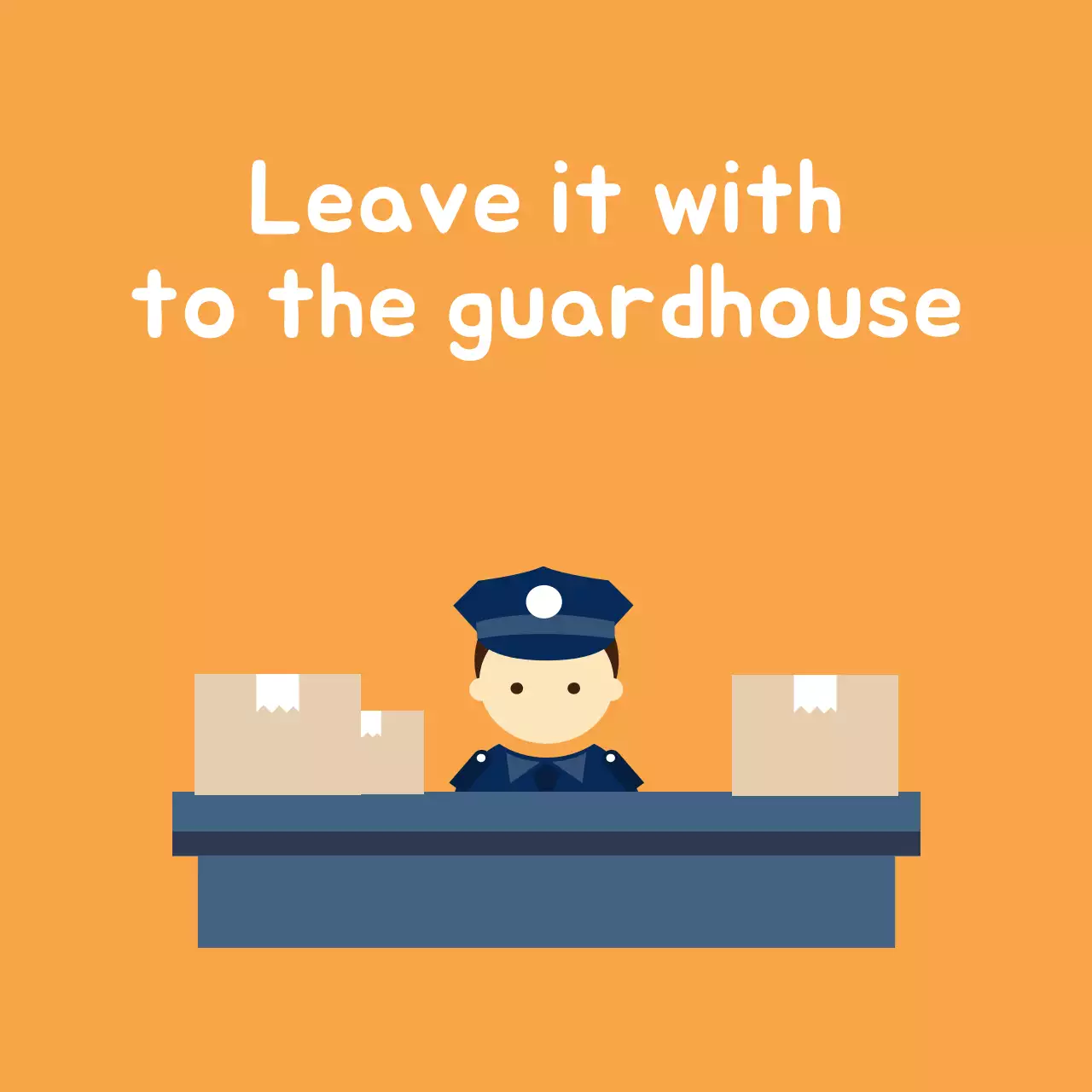 Orange Simple Security Notice Banner