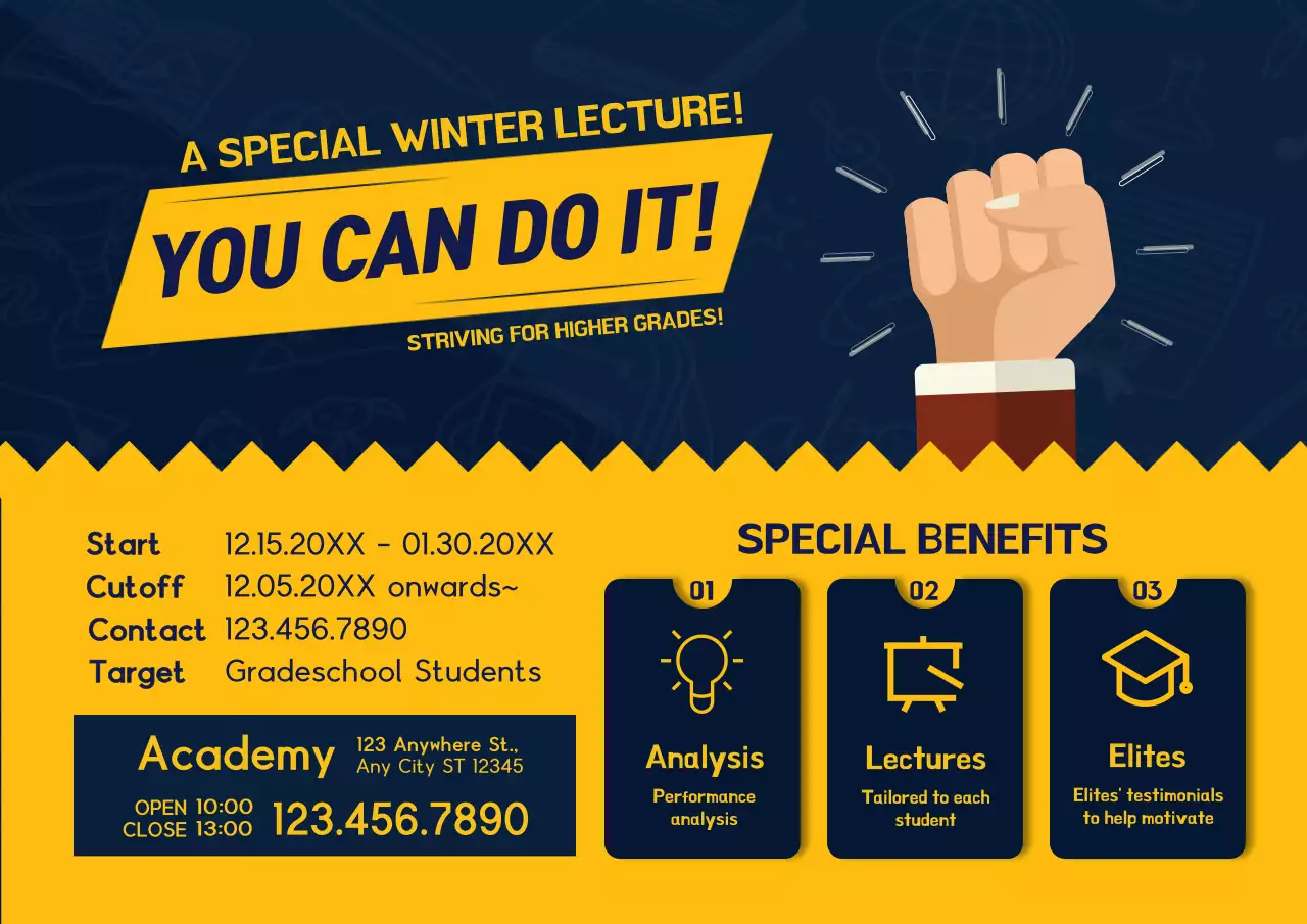 Yellow Modern Lecture Promotion Poster