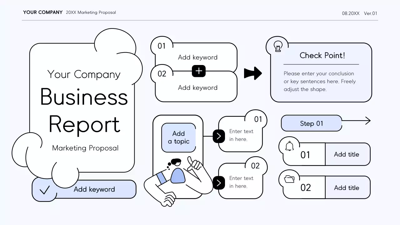 Blue Minimal Business Report Document Presentation