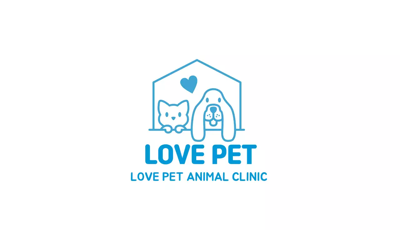 Blue Simple Pet Advertisement Business Card