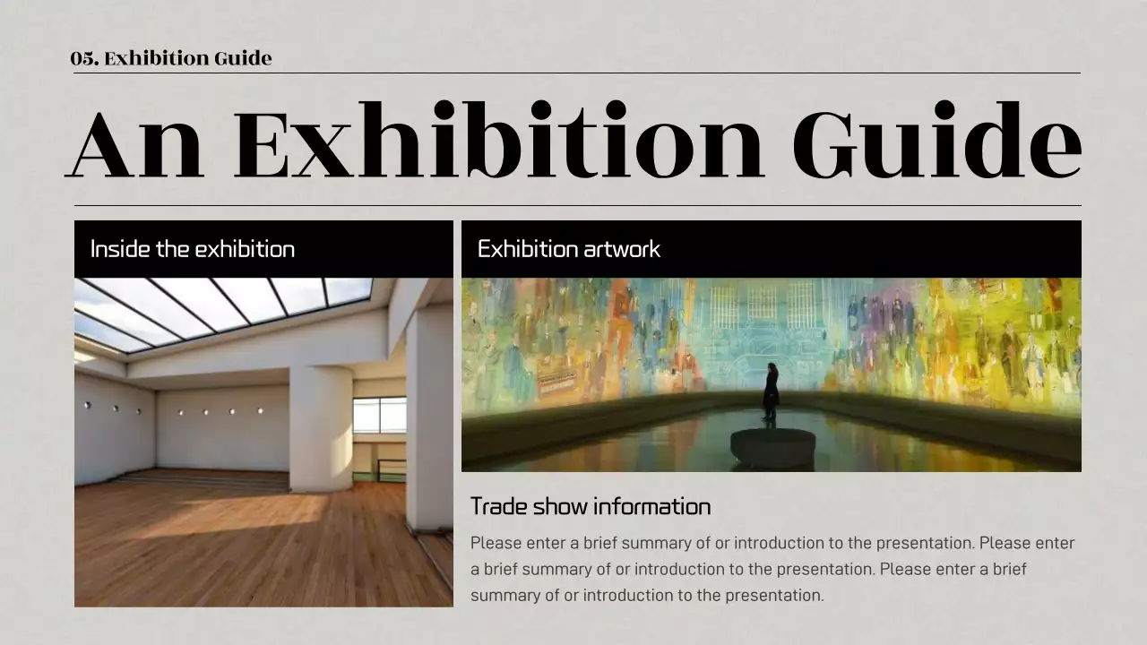 그레이 모던 플라워 전시 가이드 프레젠테이션