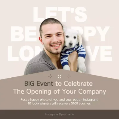 Beige Simple Event Promotion Instagram Post