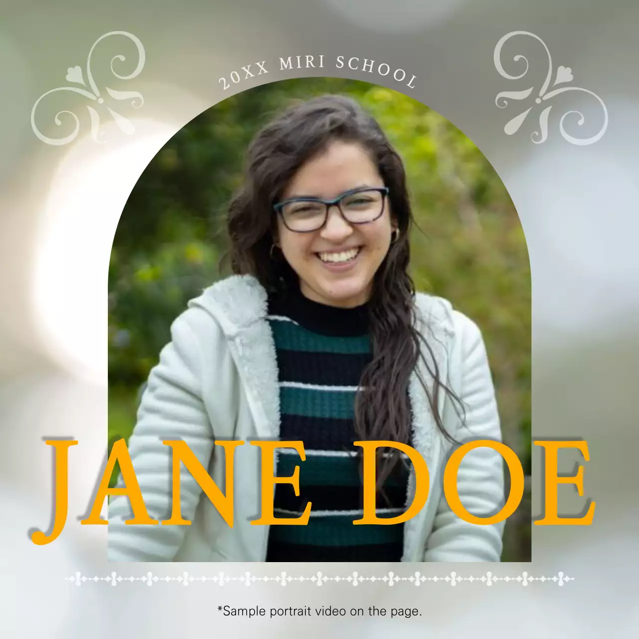 초록색과 노랑의 자연적인 졸업 앨범 게시글