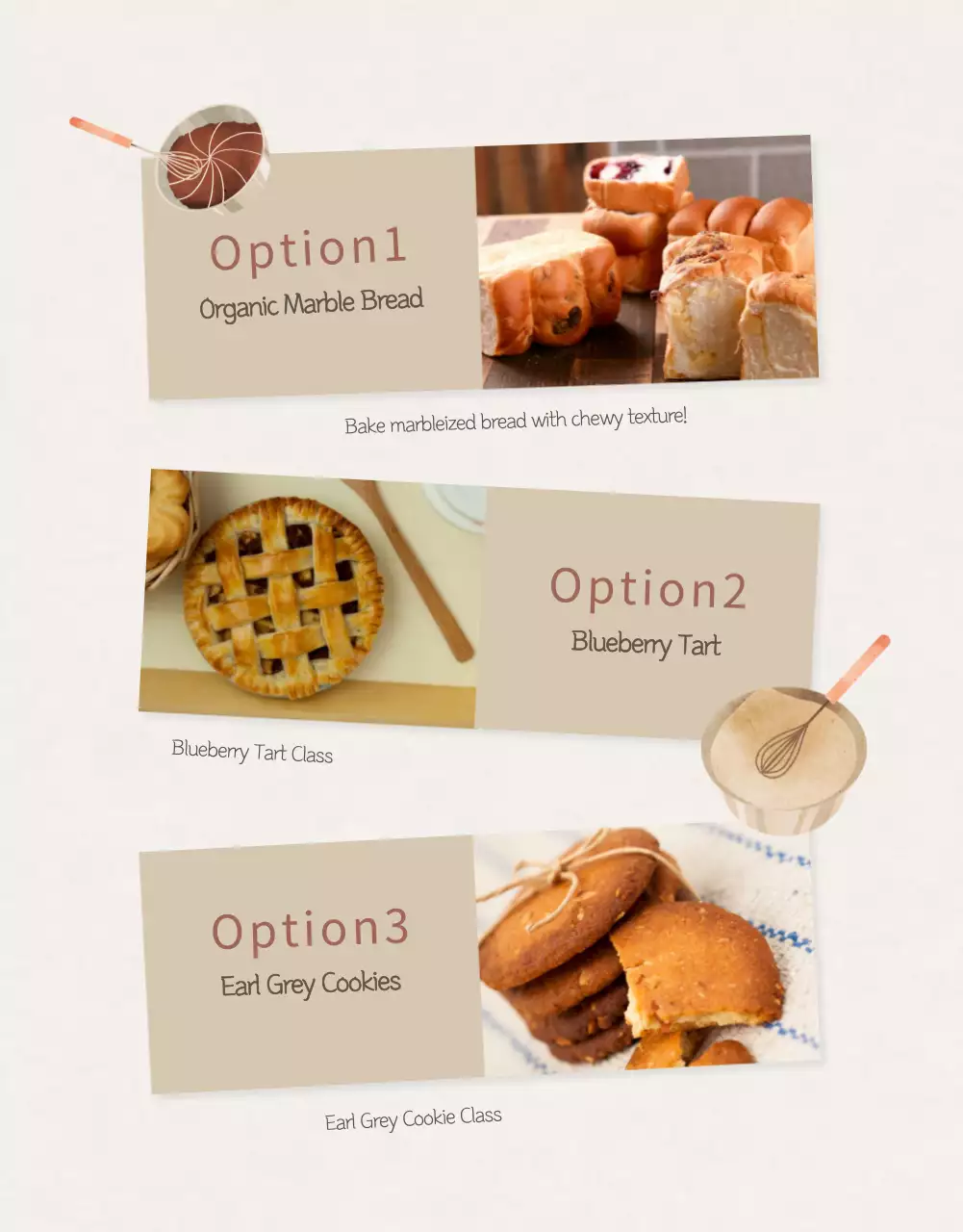 Poster Kelas Kue Sederhana Beige