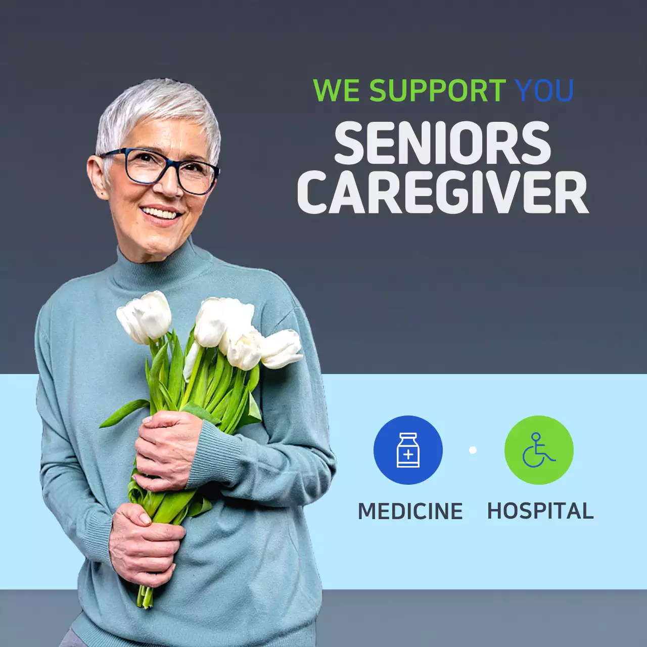 Orange Professional Senior Care Promotion Instagram Post