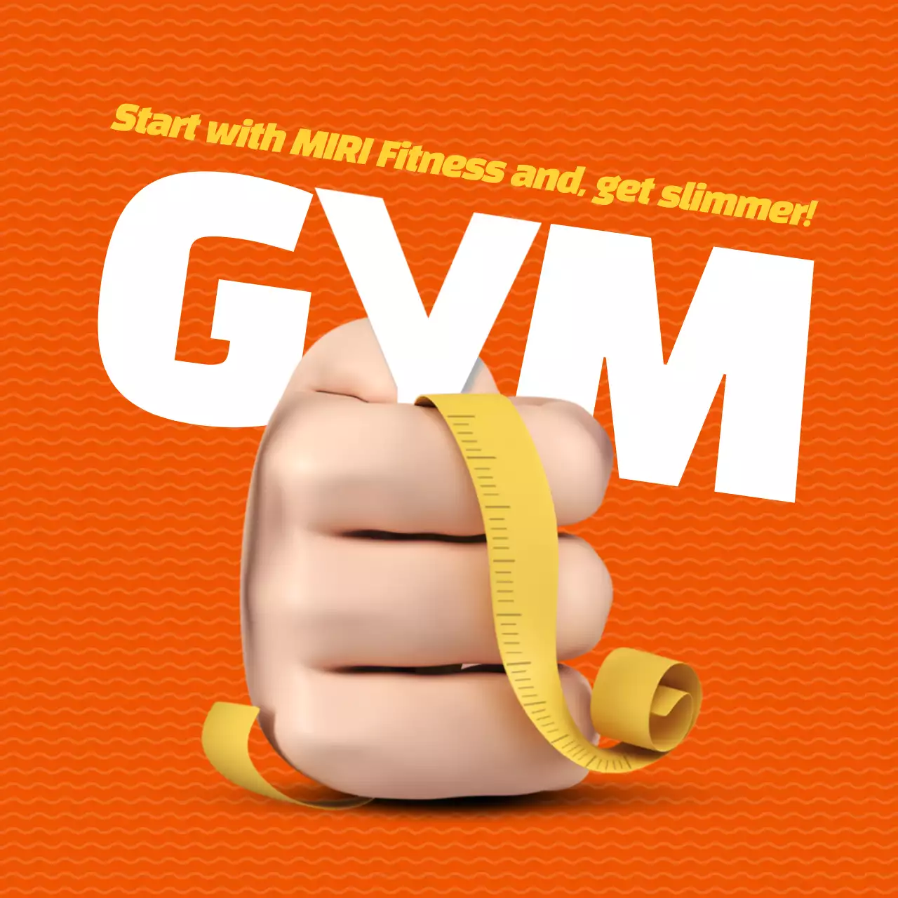 Orange Trendy Fitness Promotion Instagram Post