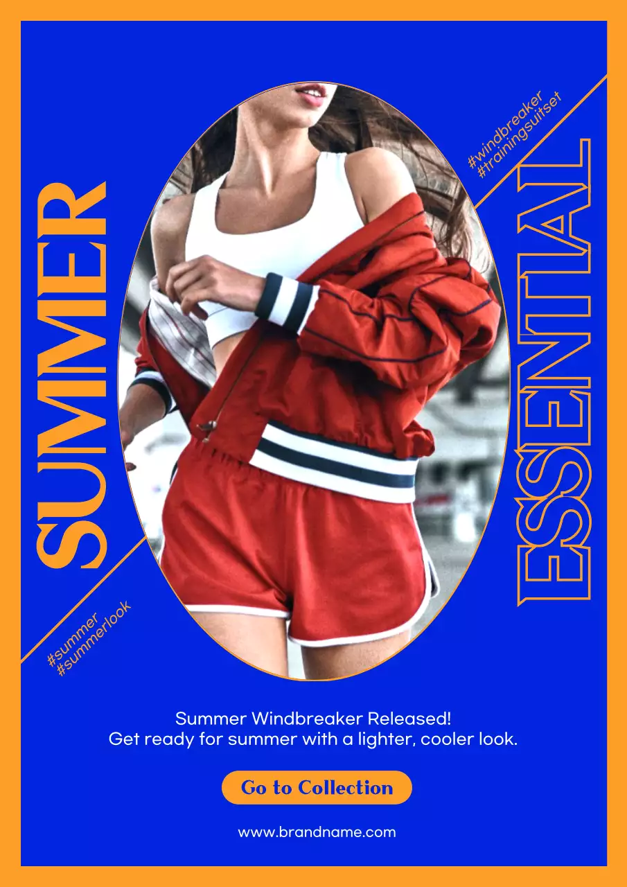 Red Trendy Summer Promotion Poster