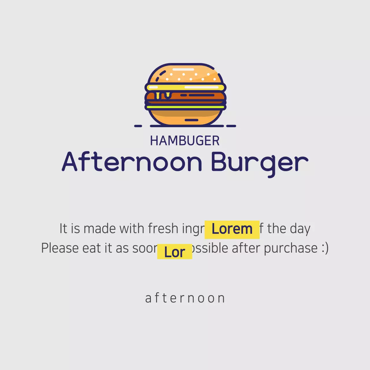 Burger buổi chiều